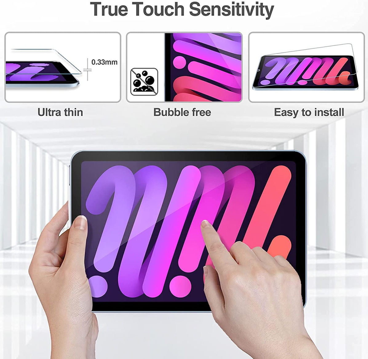 Apple iPad Mini 7/6 Screen Protector 0.3mm Ultra Clear Tempered Glass afbeelding 3