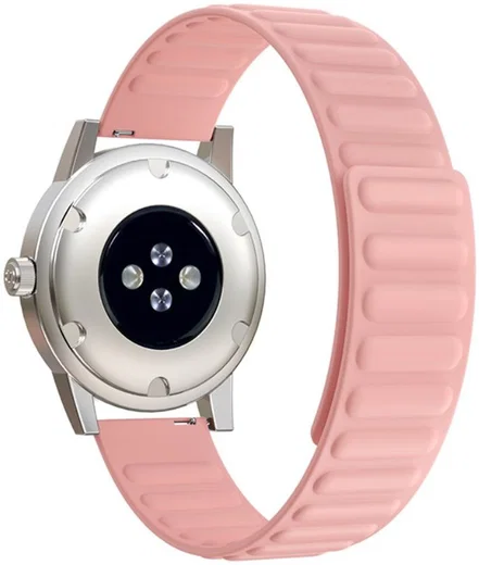 Universeel Smartwatch 22MM Bandje - Siliconen met Magneetsluiting - Roze afbeelding 2