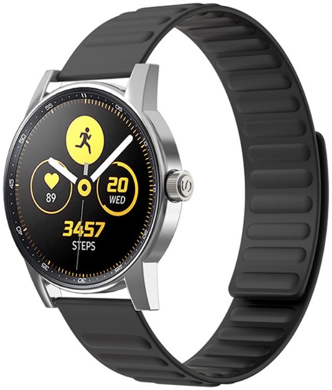 Universeel Smartwatch 20MM Bandje Siliconen met Magneetsluiting Zwart afbeelding 1