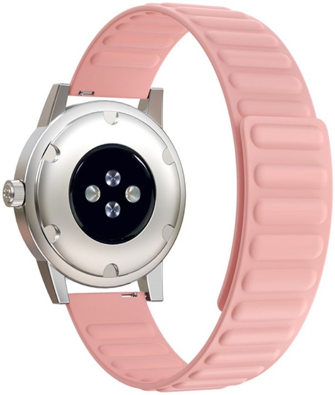 Universeel Smartwatch 20MM Bandje Siliconen met Magneetsluiting Roze afbeelding 2