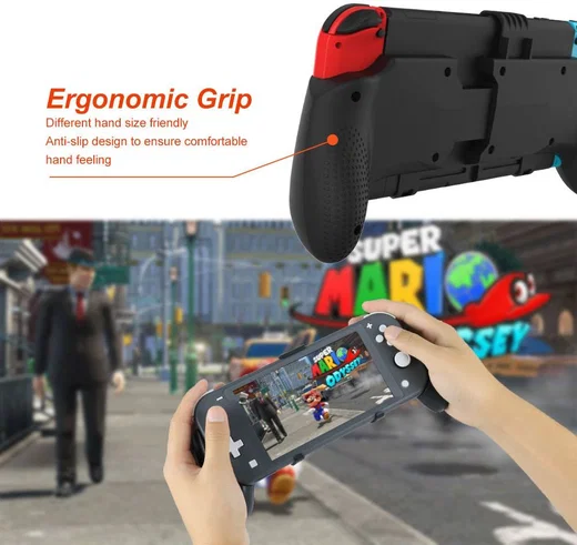 Houder voor Ergonomisch Gamen/Grip Nintendo Switch/Switch Lite Zwart afbeelding 8