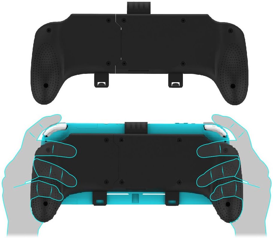 Houder voor Ergonomisch Gamen/Grip Nintendo Switch/Switch Lite Zwart afbeelding 6