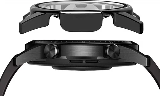 Huawei Watch GT 2 46MM Hoesje Hard Plastic met Tempered Glass Zwart afbeelding 2