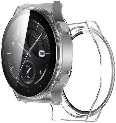 Huawei Watch GT 2 46MM Hoesje Hard Plastic met Tempered Glass Clear afbeelding 2