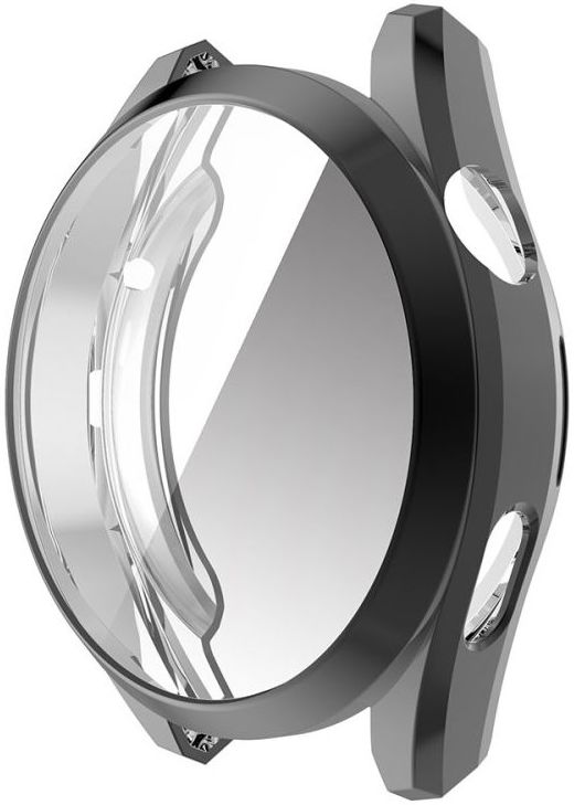 Huawei Watch 3 Pro Hoesje Hard Plastic met Tempered Glass Zwart afbeelding 2