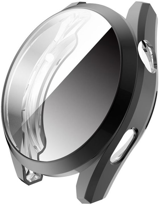 Huawei Watch 3 Pro Hoesje Hard Plastic met Tempered Glass Zwart afbeelding 3