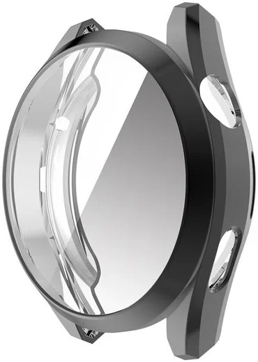 Huawei Watch 3 Pro Hoesje Hard Plastic met Tempered Glass Zilver afbeelding 2