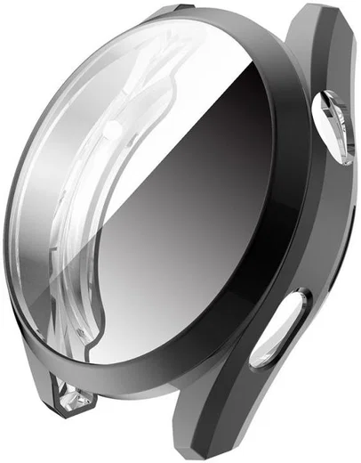Huawei Watch 3 Pro Hoesje Hard Plastic met Tempered Glass Zilver afbeelding 4