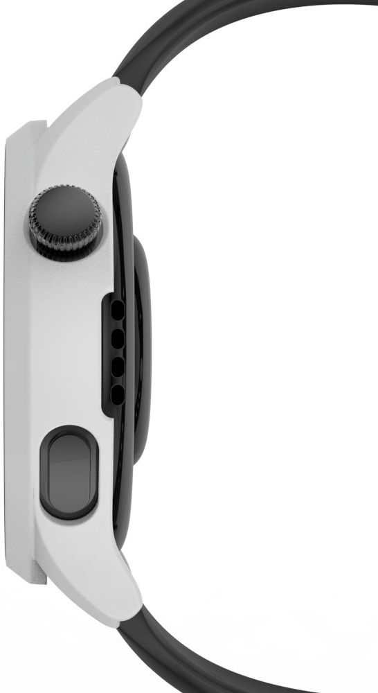 Huawei Watch 3 Pro Hoesje - Bumper Case Hard Plastic met Tempered Glass - Wit afbeelding 2