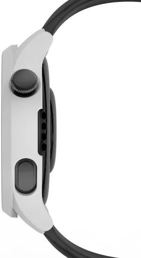 Huawei Watch 3 Pro Hoesje - Bumper Case Hard Plastic met Tempered Glass - Wit afbeelding 2