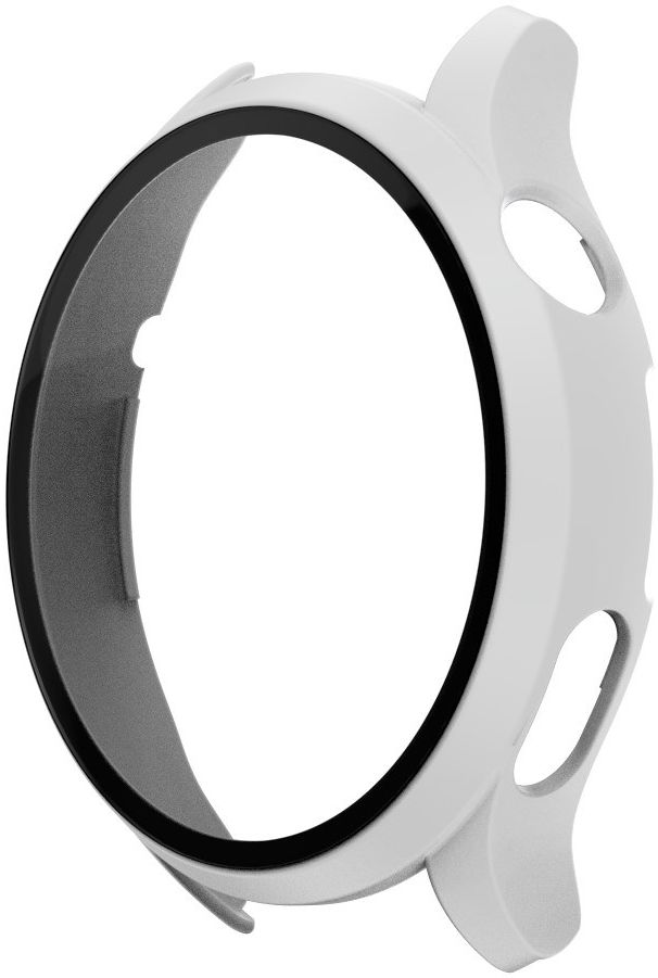 Huawei Watch 3 Pro Hoesje - Bumper Case Hard Plastic met Tempered Glass - Wit afbeelding 4