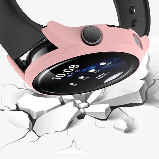 Huawei Watch 3 Pro Hoesje Hard Plastic Bumper met Tempered Glass Roze afbeelding 4