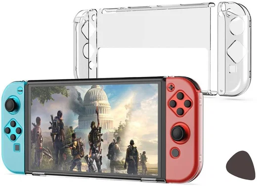 Nintendo Switch OLED Hoesje Schokbestendig Bescherm Case Transparant afbeelding 5