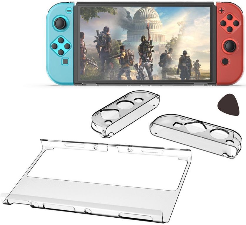 Nintendo Switch OLED Hoesje Schokbestendig Bescherm Case Transparant afbeelding 2