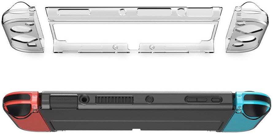 Nintendo Switch OLED Hoesje Schokbestendig Bescherm Case Transparant afbeelding 7