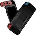 Nintendo Switch Hoesje Schokbestendig TPU Case met Kickstand Zwart