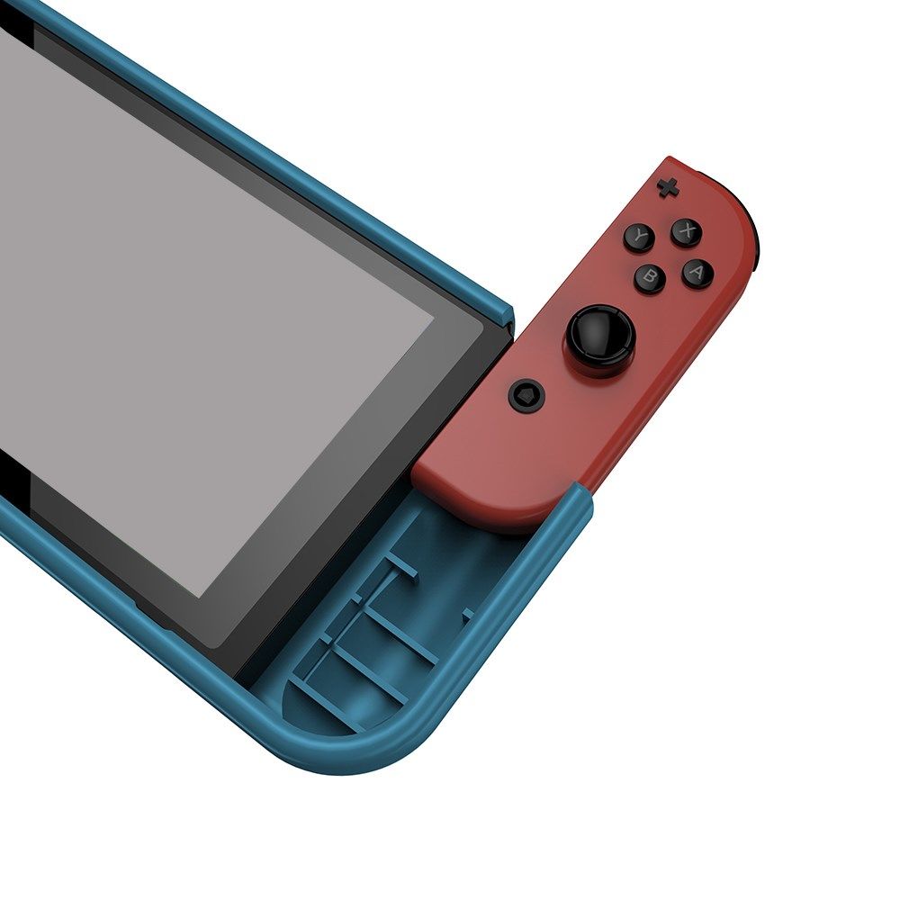 Nintendo Switch Hoesje Schokbestendig TPU Case met Kickstand Blauw afbeelding 3