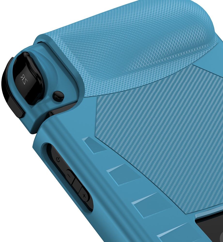 Nintendo Switch Hoesje Schokbestendig TPU Case met Kickstand Blauw afbeelding 4