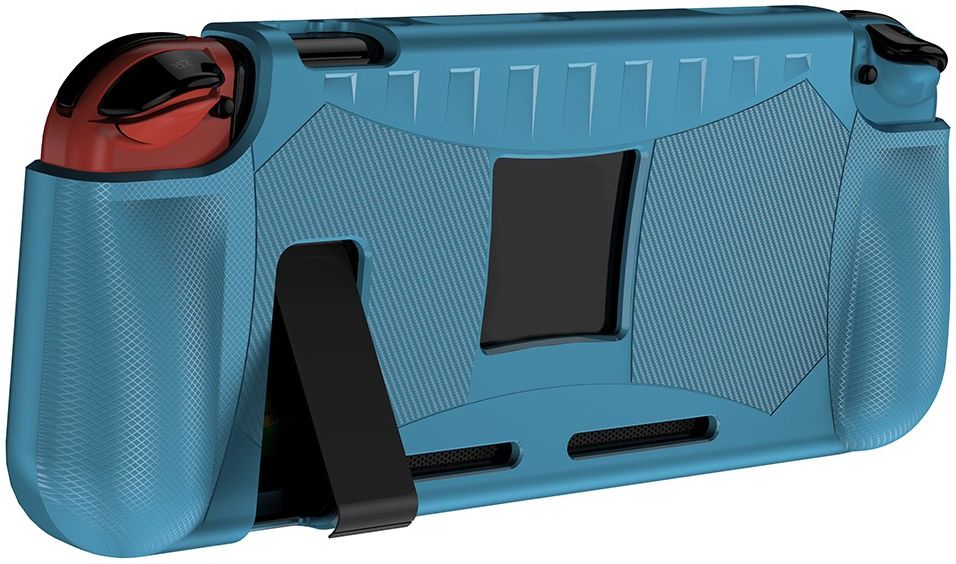 Nintendo Switch Hoesje Schokbestendig TPU Case met Kickstand Blauw afbeelding 7
