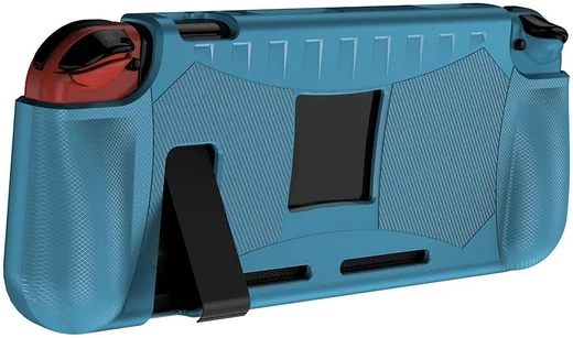 Nintendo Switch Hoesje Schokbestendig TPU Case met Kickstand Blauw afbeelding 7