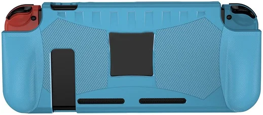 Nintendo Switch Hoesje Schokbestendig TPU Case met Kickstand Blauw afbeelding 8