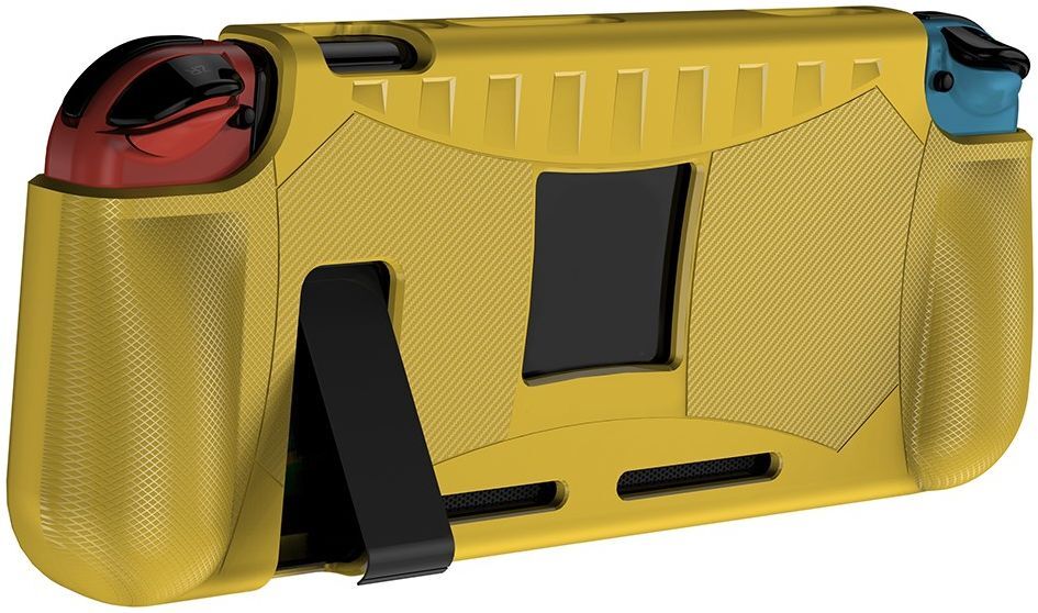 Nintendo Switch Hoesje Schokbestendig TPU Case met Kickstand Geel afbeelding 7