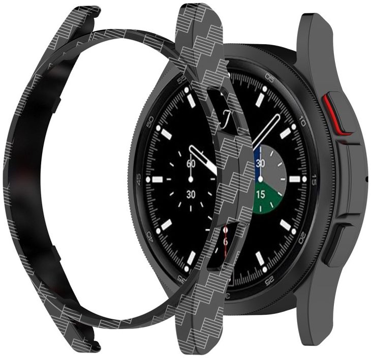 Samsung Galaxy Watch 4 Classic 46MM Hoesje - Hard Plastic Bumper - Carbon afbeelding 2