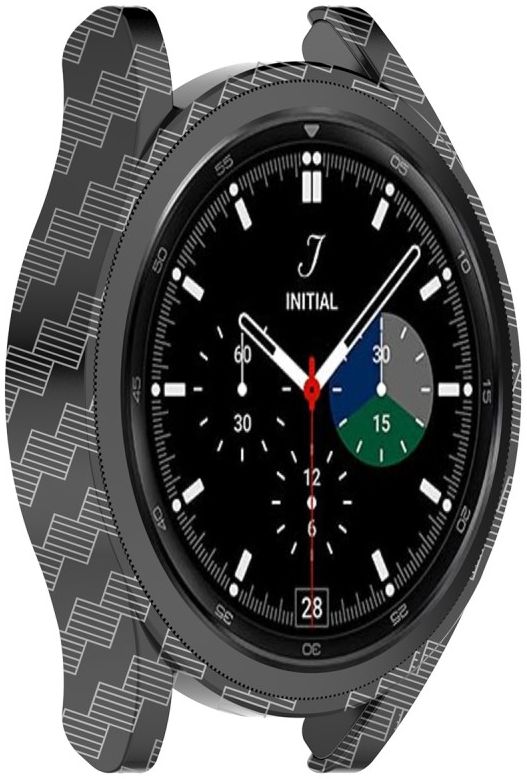 Samsung Galaxy Watch 4 Classic 46MM Hoesje - Hard Plastic Bumper - Carbon afbeelding 3