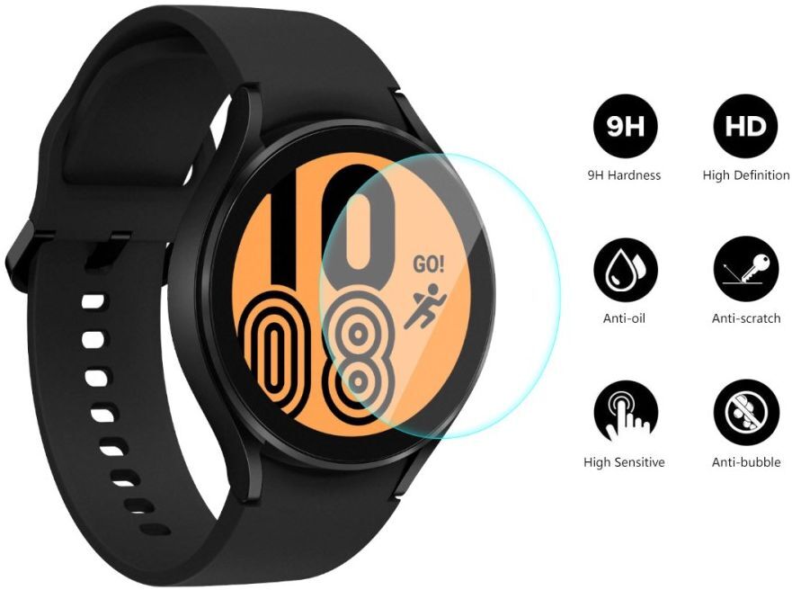 Samsung Galaxy Watch 4 44MM Screen Protector 9H - Tempered Glass afbeelding 3