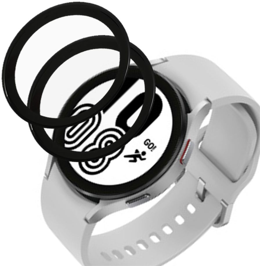 Samsung Galaxy Watch 4 40MM Screen Protector Volledig Dekkend Zwart afbeelding 1