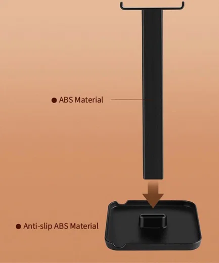 Universele Koptelefoon Houder - Headset Stand voor op je Bureau Zwart afbeelding 6
