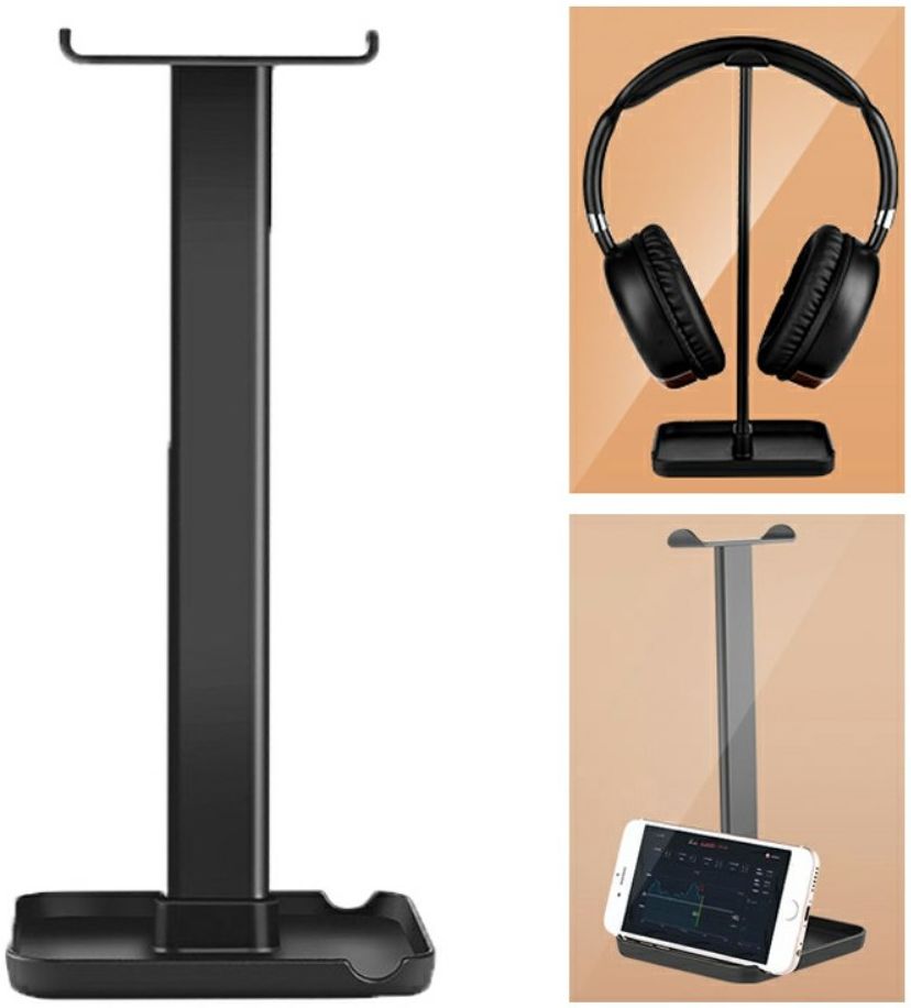 Universele Koptelefoon Houder - Headset Stand voor op je Bureau Zwart afbeelding 11