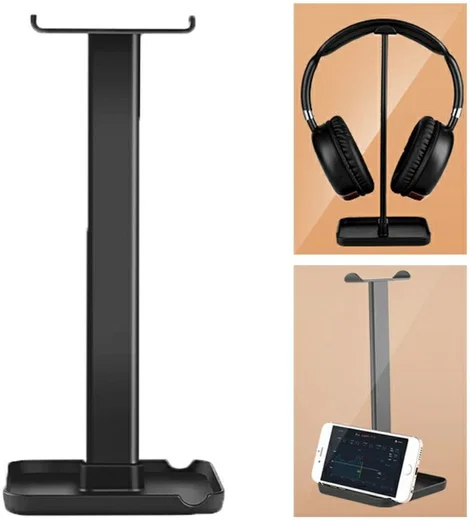 Universele Koptelefoon Houder - Headset Stand voor op je Bureau Zwart afbeelding 11