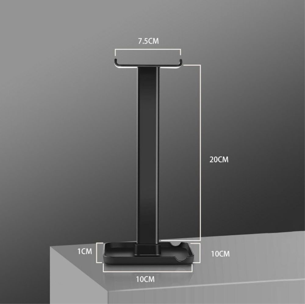 Universele Koptelefoon Houder - Headset Stand voor op je Bureau Zwart afbeelding 10