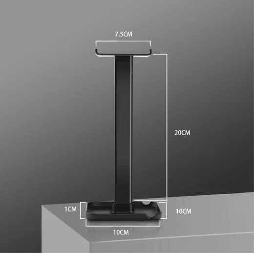 Universele Koptelefoon Houder - Headset Stand voor op je Bureau Zwart afbeelding 10