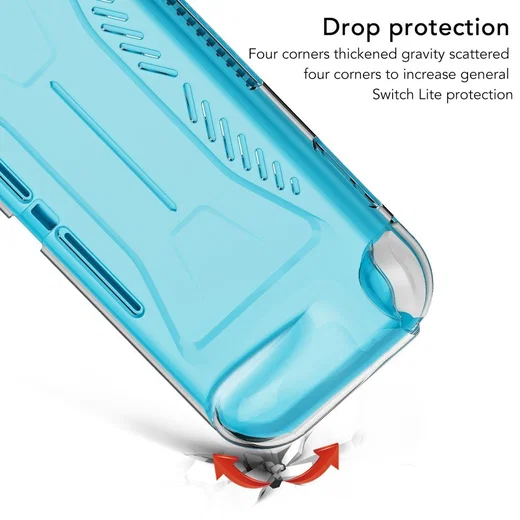 Nintendo Switch Lite Hoesje Schokbestendig en Dun TPU Transparant afbeelding 3