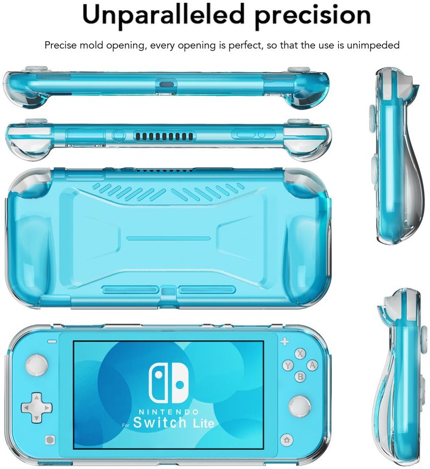 Nintendo Switch Lite Hoesje Schokbestendig en Dun TPU Transparant afbeelding 6