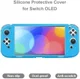 Nintendo Switch OLED Hoesje Siliconen Cover Zwart afbeelding 2