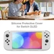 Nintendo Switch OLED Hoesje Siliconen Cover Zwart afbeelding 3