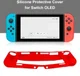 Nintendo Switch OLED Hoesje Siliconen Cover Zwart afbeelding 4