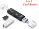 Multifunctionele 5 in 1 Kaartlezer Micro USB/USB/USB-C Wit afbeelding 2