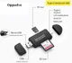 On The Go Geheugenkaartlezer USB 2.0 / MicroUSB / USB-C Cardreader afbeelding 3