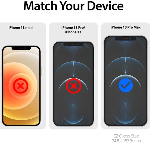 Whitestone EZ Glass Apple iPhone 13 Pro Max Screen Protector (2-Pack) afbeelding 8