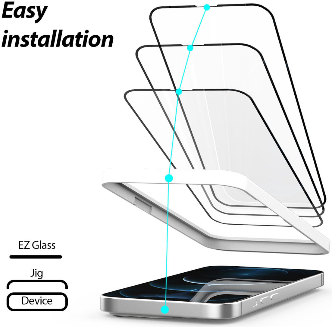 Whitestone EZ Glass Apple iPhone 13 / 13 Pro Screen Protector (2-Pack) afbeelding 2