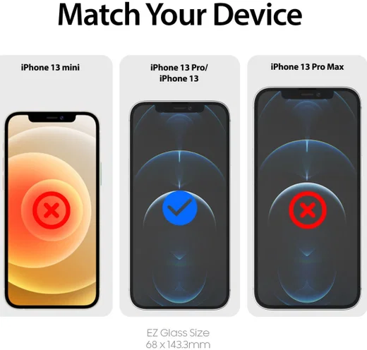Whitestone EZ Glass Apple iPhone 13 / 13 Pro Screen Protector (2-Pack) afbeelding 7