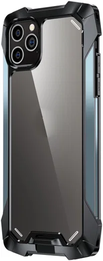 R-Just Metal Airbag Apple iPhone 13 Mini Hoesje Schokbestendig Blauw afbeelding 1