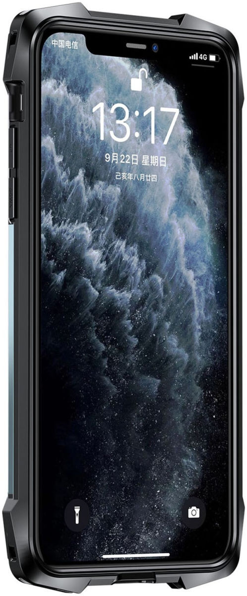 R-Just Metal Airbag Apple iPhone 13 Mini Hoesje Schokbestendig Blauw afbeelding 6