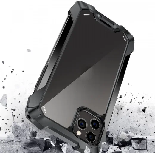 R-Just Metal Airbag Apple iPhone 13 Pro Hoesje Schokbestendig Zwart afbeelding 5