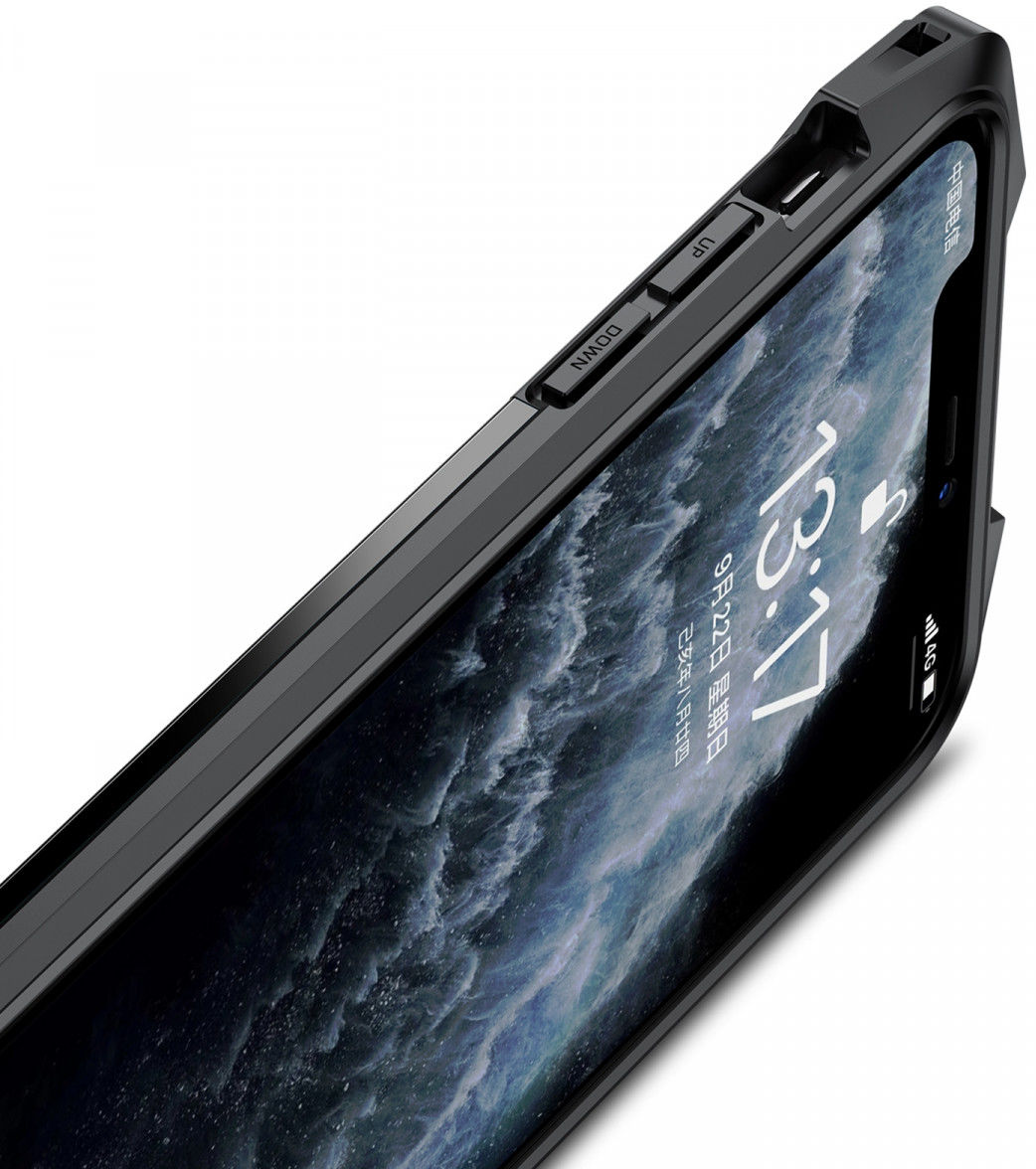 R-Just Metal Airbag iPhone 13 Pro Max Hoesje Schokbestendig Zwart afbeelding 7