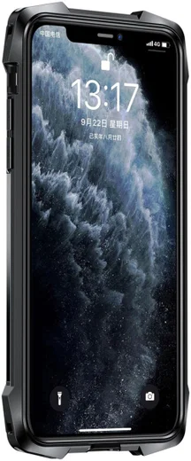 R-Just Metal Airbag iPhone 13 Pro Max Hoesje Schokbestendig Zwart afbeelding 8